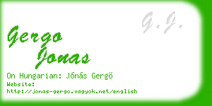 gergo jonas business card